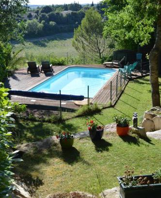 Ventenac-Cabardes Ski Chalet | Serene Chalet with Ocean View and Refreshing Pool
