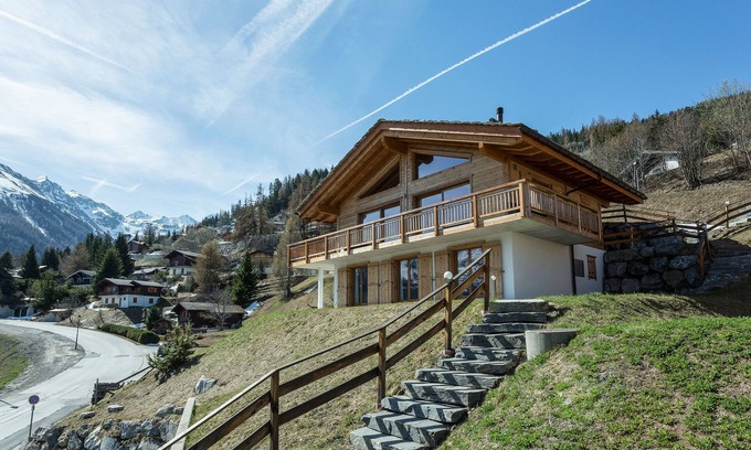Riddes Ski Chalet | Discover Chalet Joli: Guest Rated 9.8 with Lake Views