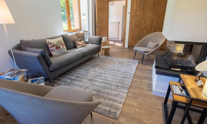 Les Allues Ski Chalet | Inviting Chalet with Fireplace, Garden, and Private Parking