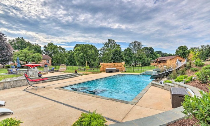 Charles Town House | Beautiful Charles Town Home with Private Pool & Hot Tub