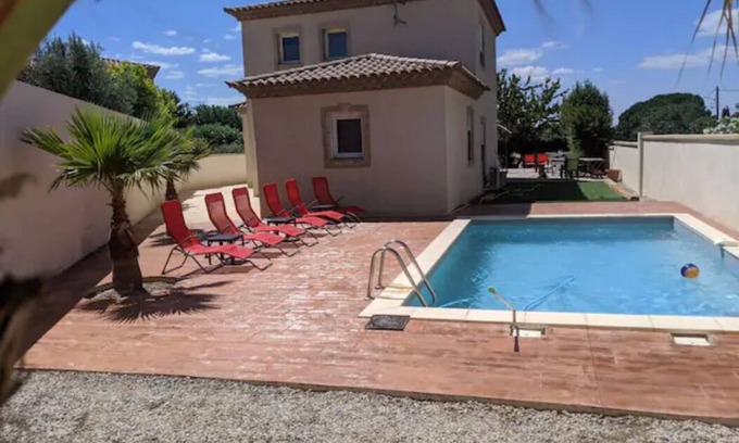 Saint-Genies-de-Fontedit Villa | Elegant Villa D'architecte 200m², Close to the Beach