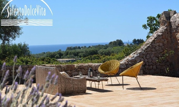 Marina San Gregorio Villa | Idyllic Masseria with Pool Just Steps from the Sea
