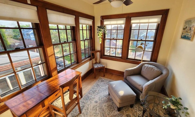 Downer Woods Apartment | Modern Eastside Duplex with Balcony Near UWM - Rated 10/10