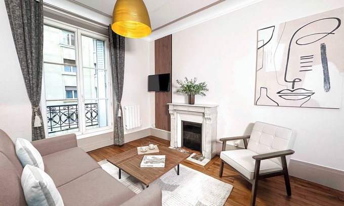 15th Arrondissement Apartment | Cozy Flat Steps from the Eiffel Tower with Spa & Kitchen