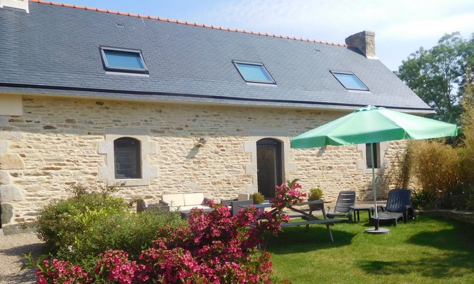 Ploneour-Lanvern Cottage | Stunning 4-Star Gite with Covered Pool & Ocean Views