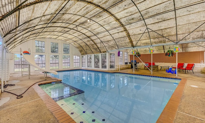 Garland House | Inviting Home with Private Indoor Pool and Game Room