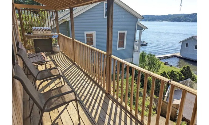 Hopatcong House | Beautiful Lake House with Large Dock and Ocean View