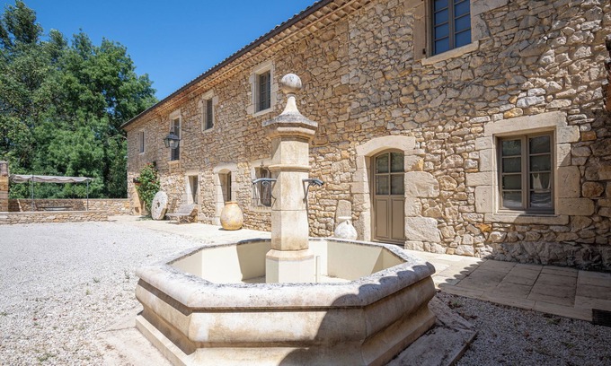 Euzet-les-Bains Other | Historic Mill Retreat with Spa and Pool near Uzès