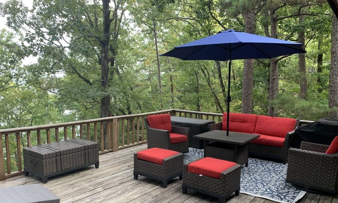 Bee Branch House | Charming, quiet lake front home with two decks, fire pit, and amazing views