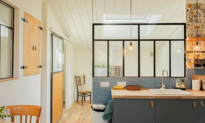 Les Vans Apartment | Charming studio in lovely Les Vans, National Park Monts d'Ardèche, river nearby.