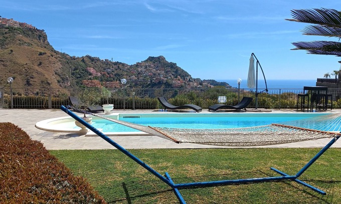 Taormina Apartment | Serene Villa with Oceanfront View & Private Pool Retreat