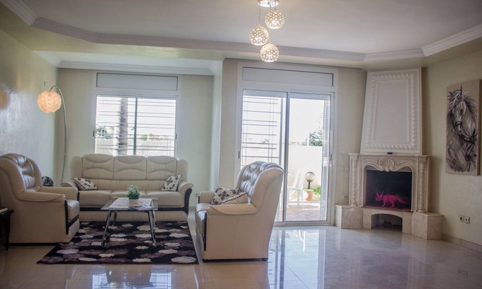 Harhoura Villa | Inviting Villa with Ocean View in Harhoura, Rabat
