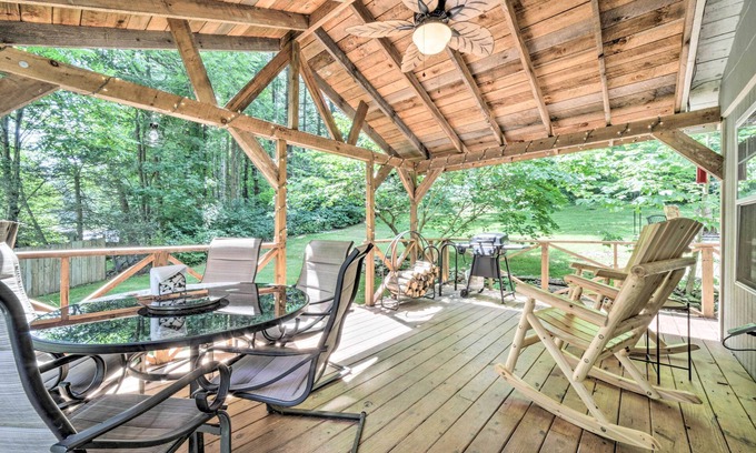 Waynesville Cottage | Beautiful Waynesville Cottage with Spa, Near Main St