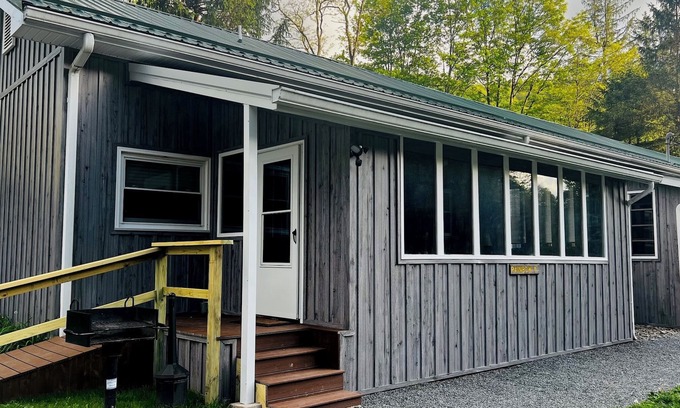 Elkins Cabin | Pet-Friendly Riverside Retreat with Hot Tub & Ocean View