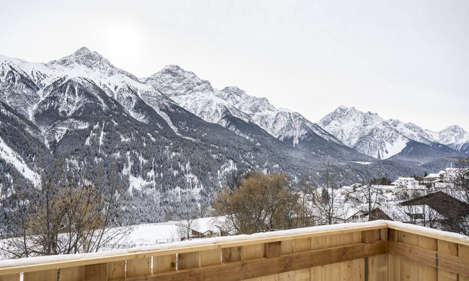 Sent Apartment | Chasa Chavröl: Panoramic View Apartment in Sent, Family-Friendly