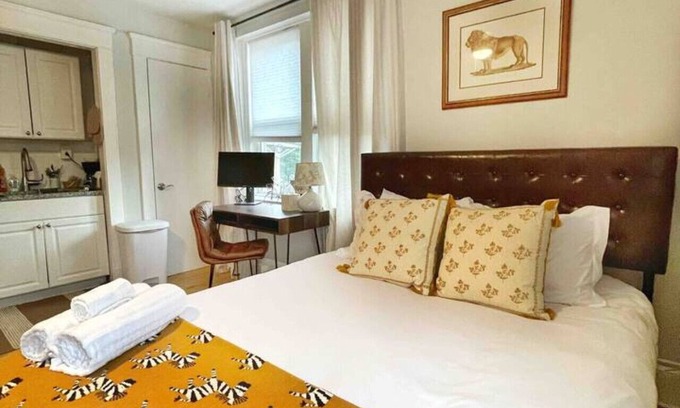 Dwight Condo | Chateau Blanc Yale: Cozy Studio Near Downtown & Amenities