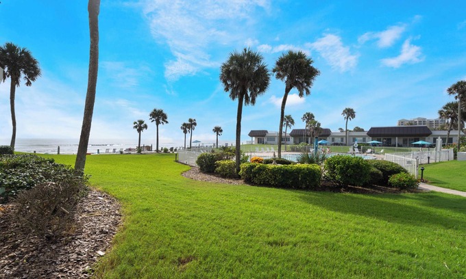 Point East Condo | Oceanfront Escape at Chateau by the Sea with Pool & Spa