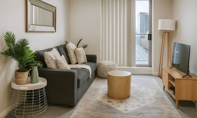 Chatswood CBD Apartment | Chatswood- HELP1 Help Street - Stylish 1BR with Balcony Pool Views Near Chatswood Station