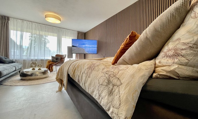 Kussaberg Apartment | Stylish 1-Room Apartment Steps from the Rhine River