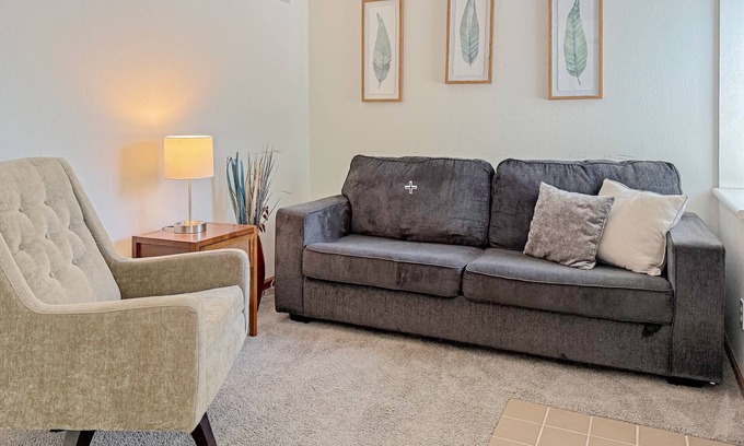 Des Moines Apartment | Stylish 2BR Retreat Near iCubs with Family-Friendly Amenities