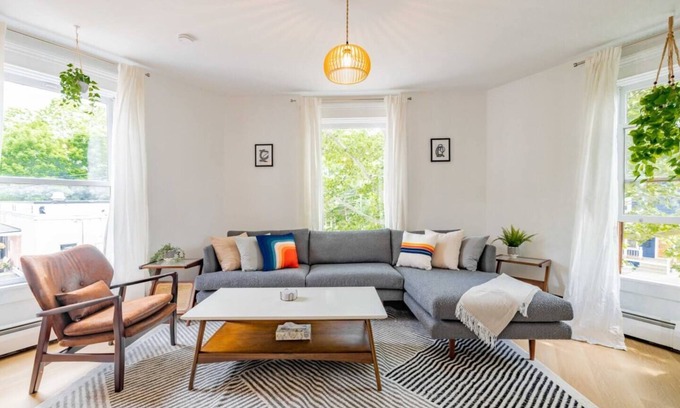 Water Hill Apartment | Chic Apartment Steps from Downtown with Family-Friendly Perks
