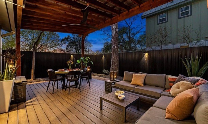 East MLK House | Trendy Austin Home with Private Back Deck & Family Amenities