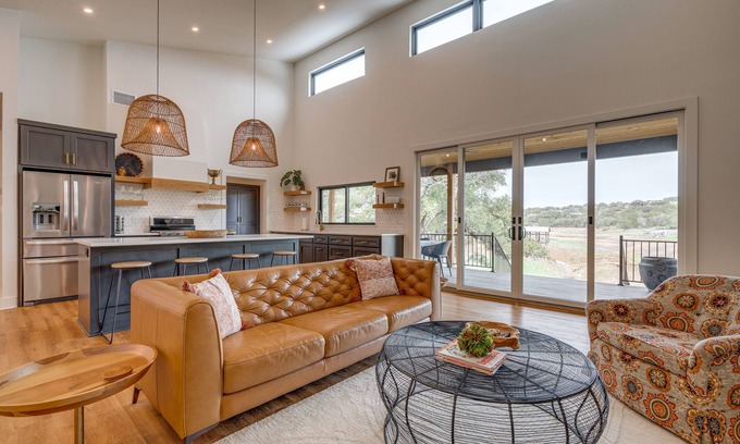 Council Creek South House | Stylish Burnet Home on Lake Buchanan with Spa and Fireplaces