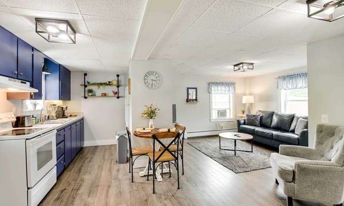 Dover-Foxcroft Apartment | Stylish Central Apartment Near Sebec Lake with Spa Access
