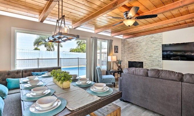 North Clairemont House | Trendy San Diego Retreat with Private Pool and Ocean Views