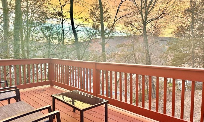 Montague Ski Chalet | Chic Chalet with River Views and Pet-Friendly Amenities