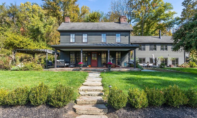 Point Pleasant House | Elegant Historic Retreat with Pool on the Delaware River