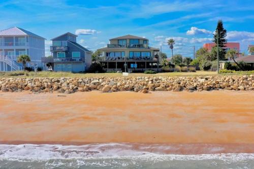 Flagler Beach House | Stylish Retreat: Ocean Views, Hot Tub & Game Room!