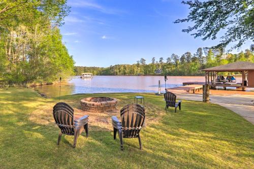 Milledgeville House | Elegant Lake Sinclair Retreat with Dock & Inviting Hot Tub
