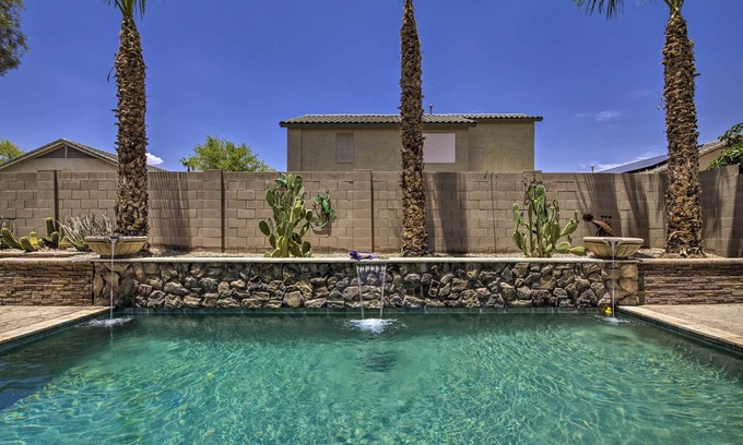 Maricopa House | Stylish Maricopa Retreat with Private Pool & Spa Amenities