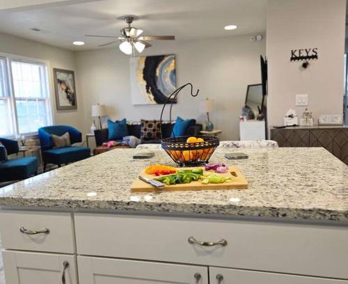 Goose Creek Villa | Stylish Retreat: 3BR Oasis with Private Deck & Child Friendly