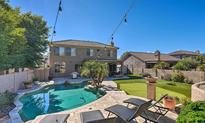 Foothills Club West House | Exceptional Phoenix Retreat with Pool, Patio & Putting Green