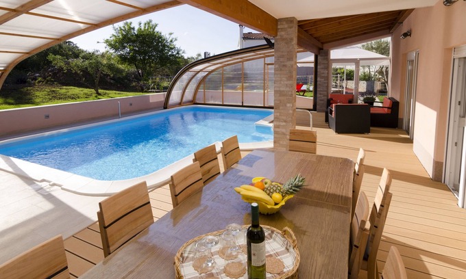 Slatine Villa | Villa Čiovo: Year-Round Getaway with Heated Pool & Views