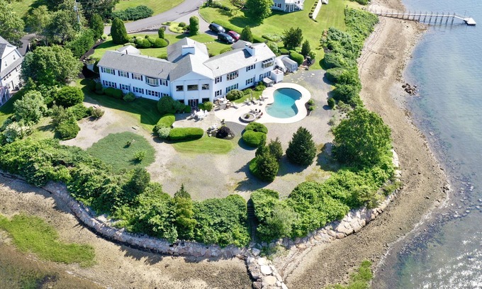 Cataumet House | Indulge in Oceanfront Comfort with Pool & Hot Tub Retreat