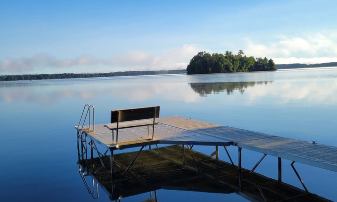 Lac du Flambeau House | Historic Northwoods Retreat with Private Dock and Beach Access