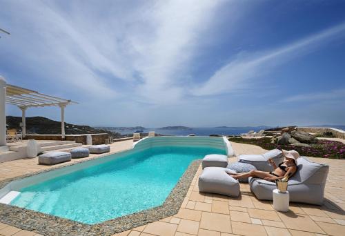 Faros Armenistis Villa | Discover Cliff Top 270: Oceanfront Bliss with Spa & Pool