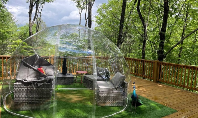 Foxfire Estates Cabin | Close To Downtown! Spacious, Hot Tub, Geo-Dome and More!