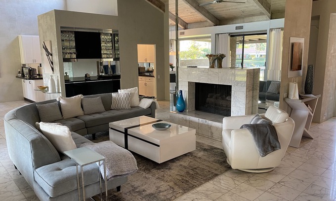 Rancho Mirage Villa | Experience Cloud Nine: 3 Master Suites with Spa & Lake Views