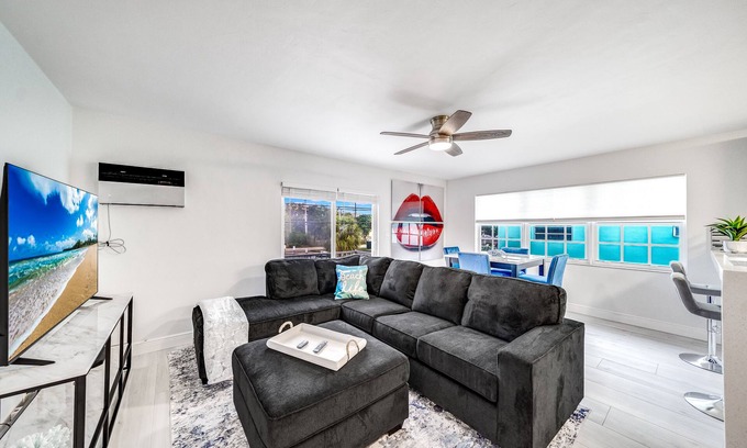 Coral Ridge Apartment | Coastal Beach Unit: Steps to Ocean, Shops & Pool Access