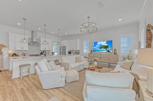 West Panama City Beach House | Coastal Blessings: Family-Friendly Retreat with Pool & Fireplaces