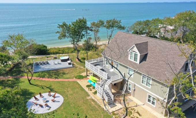 Picketts Harbor House | Beachfront Haven: Top-Rated Cape Charles Getaway Awaits