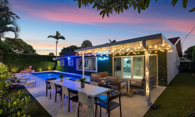Tropic Palms House | Coastal Delray: Top-Rated Poolside Chill-Out Retreat