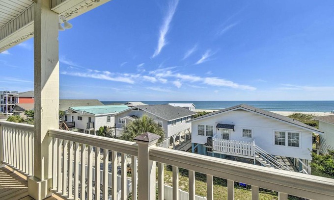 Ocean Isle Beach House | Serene Coastal Retreat with Double Deck & Oceanfront Luxury