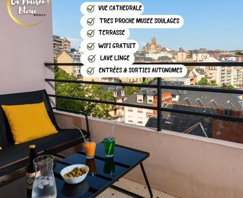 Rodez Apartment | Scenic Cocon with Terrace & Box Near Musée Soulages