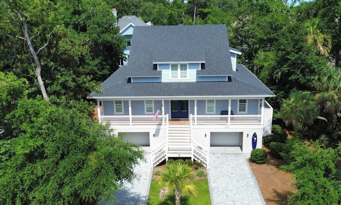 North Forest Beach House | Oceanfront Retreat: Pool & Hot Tub Near Coligny Beach