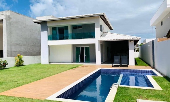 Camacari de Dentro House | Discover Paraíso de Guarajuba with Pool & Pet-Friendly Stay